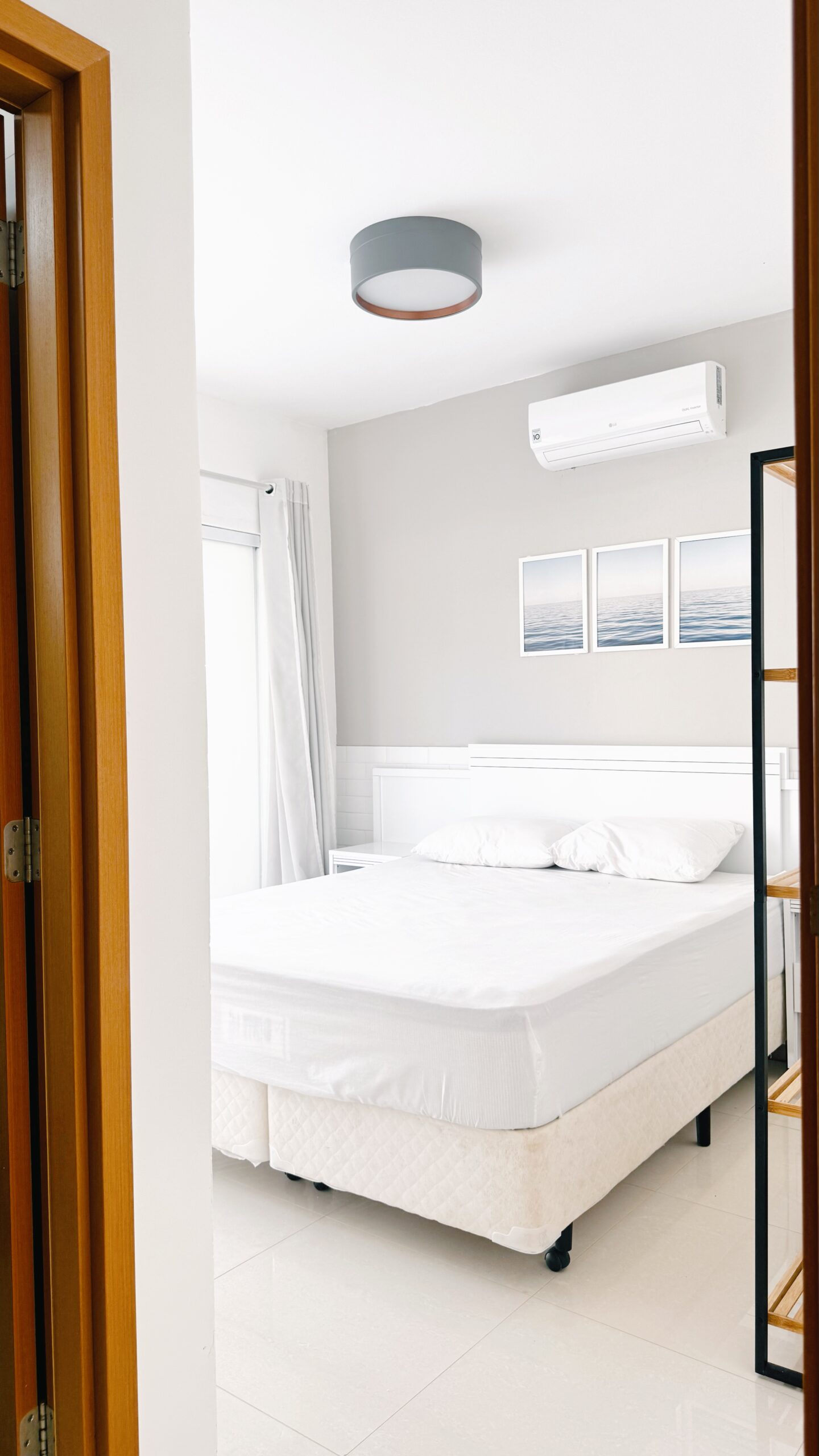 Suíte climatizada da hospedagem em Juquehy